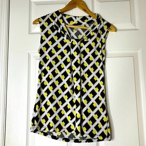 Dana Buchman black/yellow/white tank